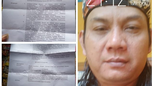 Polemik Pemberhentian Ketua RW , Away Tokoh Muda Desa Sukajadi : Agus Salim Tidak Patut ditunjuk Sebagai Pj.Desa Sukajadi