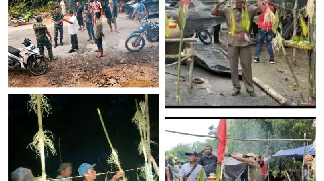 PT. STP Ingkar Janji Warga Kembali Lakukan Ritual Adat Pemasangan HINTING PALI