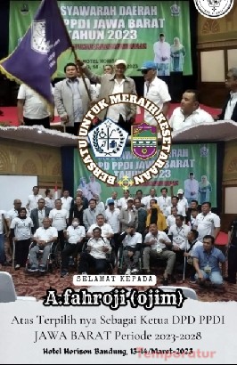 Adik Fahroji terpilih sebagai Ketua PPDI Jawa Barat