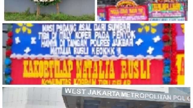 Di Tahannya DPO Natalia Rusli, Banjir Ucapan & Karangan bunga di depan Mapolres Jakarta Barat