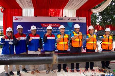 FajarPaper wujudkan Industri Ramah Lingkungan, Terima First Welding Infrastruktur Pipa Gas Bumi Dari PGN
