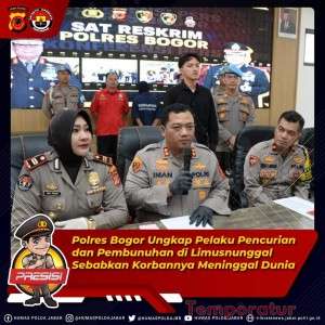Polres Bogor Ungkap Pelaku Pencurian Dan Pembunuhan Di Limusnunggal, Hingga Menyebabkan Korbannya Meninggal Dunia