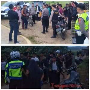 Tim Gabungan Polres Pringsewu Bubarkan Aksi Perang Petasan Ratusan Remaja Di Lapangan Mars Pringsewu