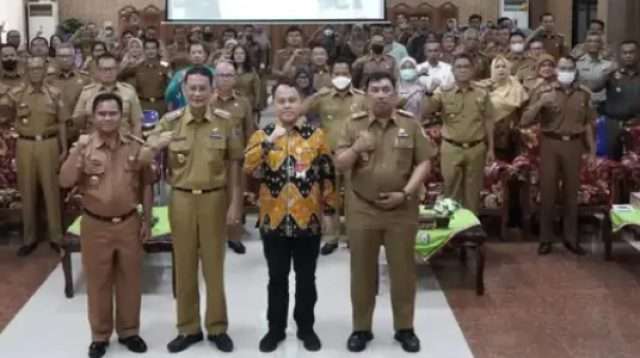 Dalam Rangka Penginputan Data SILPPD Tahun 2022 Pemkab Pringsewu Gelar Rapat Asistensi LPPD Di Aula Utama Kantor Pemkab Pringsewu