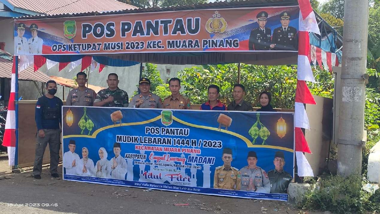 Kecamatan Muara Pinang Dirikan Pos Pantau Ops Ketupat Arus Mudik Lebaran Idul Fitri 1444 H