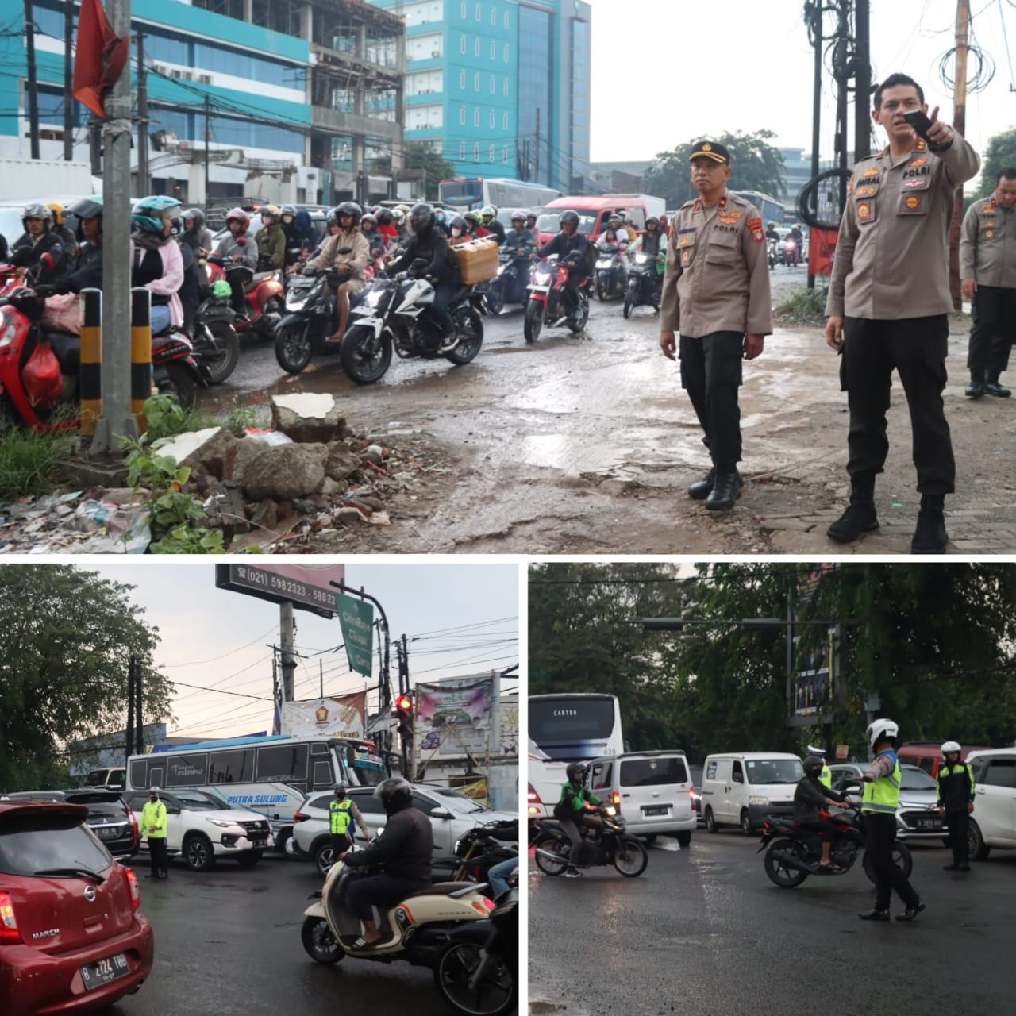 Pastikan Arus Mudik Lebaran 2023 Tertib Dan Lancar Kapolres Tangsel Tinjau Arus Lalu Lintas Pos Pam Bitung