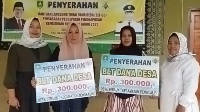 Pemerintah Desa Sebauk Kecamatan Bengkalis Salurkan BLT Tahun  2023