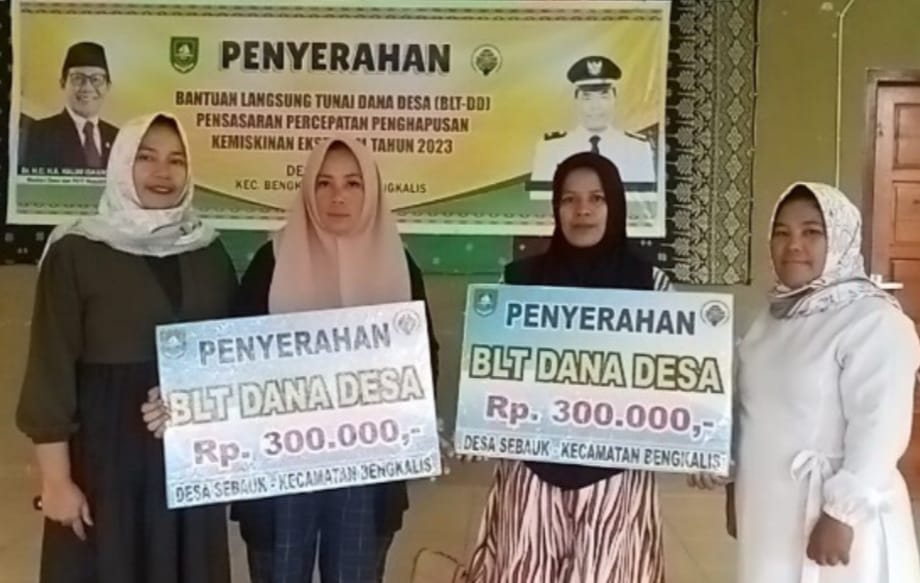 Pemerintah Desa Sebauk Kecamatan Bengkalis Salurkan BLT Tahun  2023