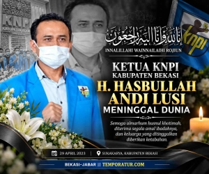 Keterangan foto : Ketua KNPI kabupaten Bekasi H.Hasbullah Andi Lusi meninggal dunia