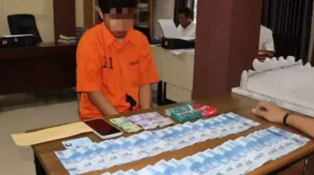 Satreskrim Polres Pringsewu Bekuk Pelaku Pengedar Uang Palsu Asal Gadingrejo