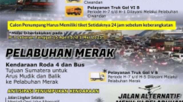 Antisipasi Penumpukan Kendaraan Polda Banten Siapkan Pelabuhan Ciwandan dan Merak pada Arus Mudik Lebaran 2023