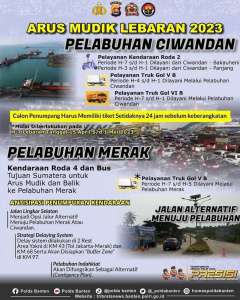 Antisipasi Penumpukan Kendaraan Polda Banten Siapkan Pelabuhan Ciwandan dan Merak pada Arus Mudik Lebaran 2023