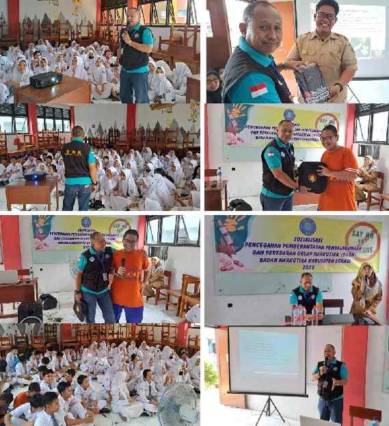 Sosialisasi Pencegahan Bahaya Narkoba oleh BNK Bekasi digelar di SMA 07 Tambun Bekasi