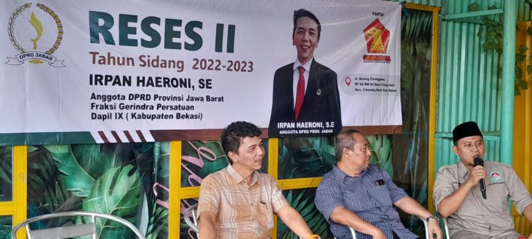 Irpan Haeroni.S.E. Anggota DPRD Provinsi Jabar Fraksi Partai Gerindra Gelar Reses II Tahun Sidang 2022-2023 Di Story Cafe