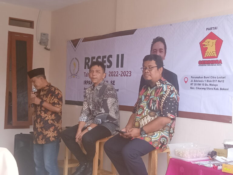Anggota DPRD Provinsi Jabar Irpan Haeroni,S.E. Fraksi Gerindra Gelar Reses Bersama UMKM Di Perum BCL,Cikarang Utara