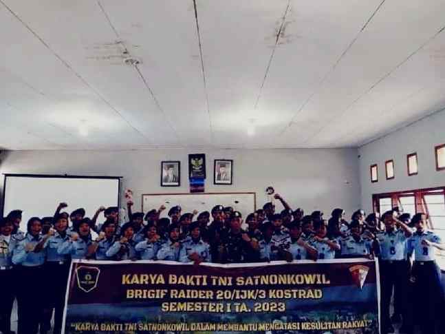 Brigif R 20/IJK Kostrad Tanamkan Cinta NKRI Serta Bangun Wawasan Kebangsaan