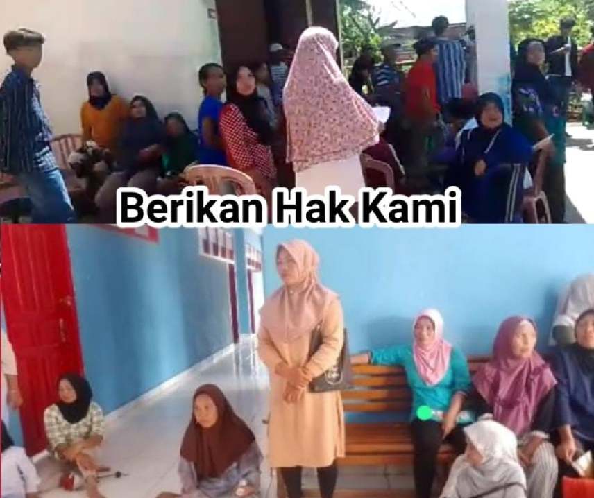 Puluhan Penerima BPNT Desa Babatan Menuntut Atas Ketidak Adilan Kepala Desa Babatan