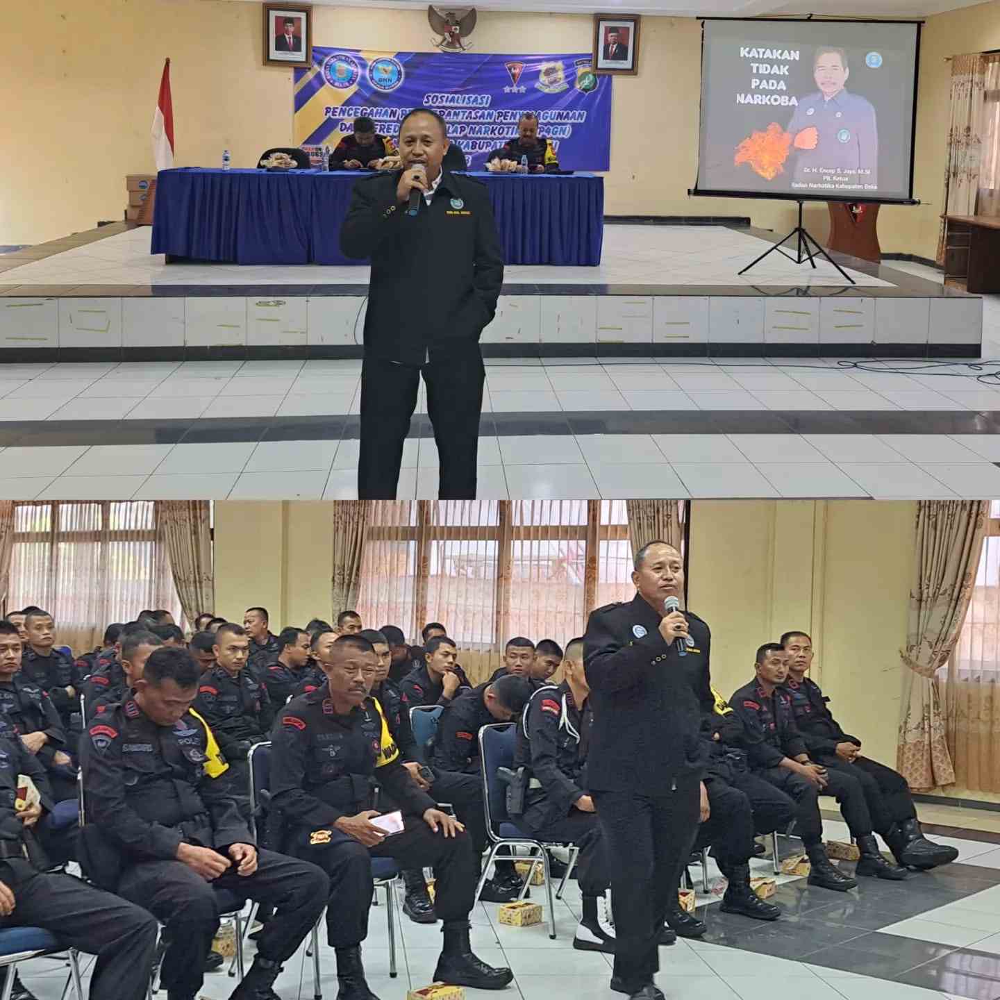 Menjelang HANI BNK Bekasi Adakan Test Urin dan Sosialisasi Pencegahan Narkoba di Mako Brimob Batalyon D Pelopor PMJ Cikarang