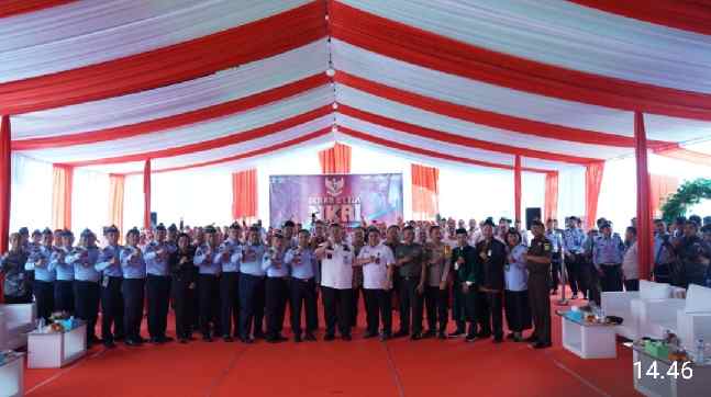 Ikrar Setia NKRI di Hari Lahir Pancasila Di Lakukan 76 Narapidana Teroris