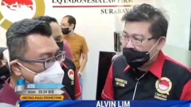 Alvin Lim dijadikan Tersangka pencemaran nama baik dalam mengkritik bela Kliennya, UU Imunitas Advokat jadi sorotan
