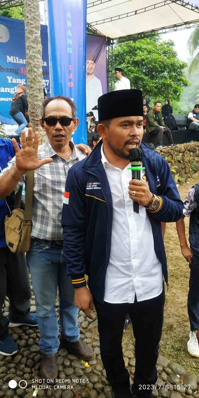 Bang Ijo Caleg Partai Nasdem DPRD Provinsi Rayakan Miladnya di Taman Batu Cijanun Bojong Purwakarta
