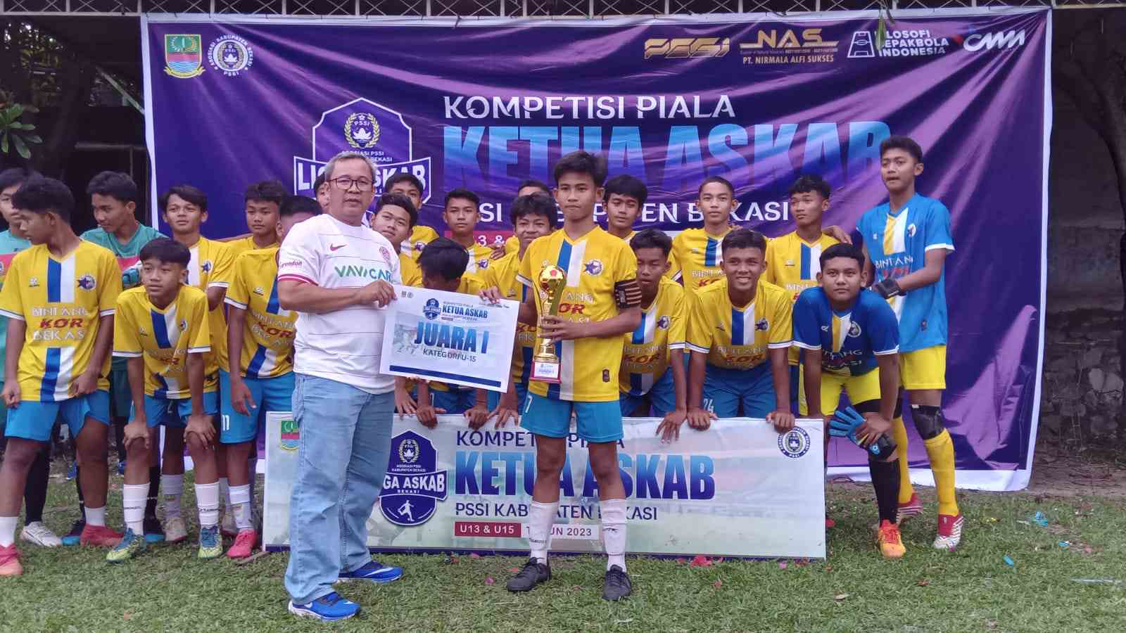 Turnamen Piala Ketua Askab PSSI Kabupaten Bekasi U 13 dan 15 Tahun 2023 Selesai