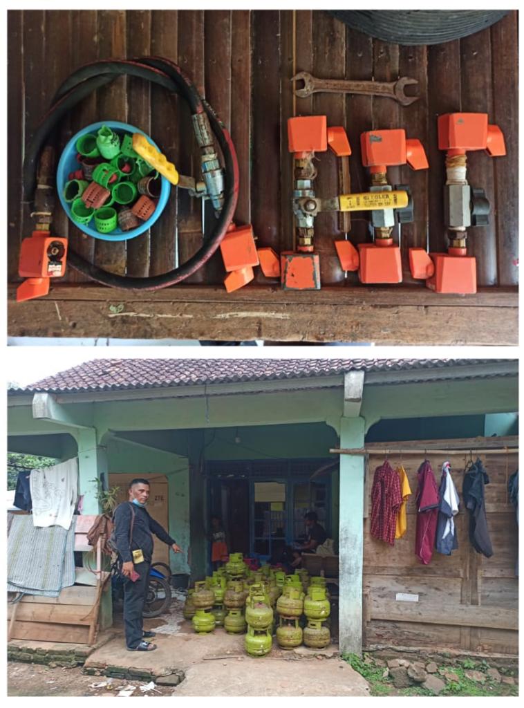 POLSEK CIELUNGSI POLRES BOGOR UNGKAP PELAKU PENGOPLOSAN GAS BERSUBSIDI