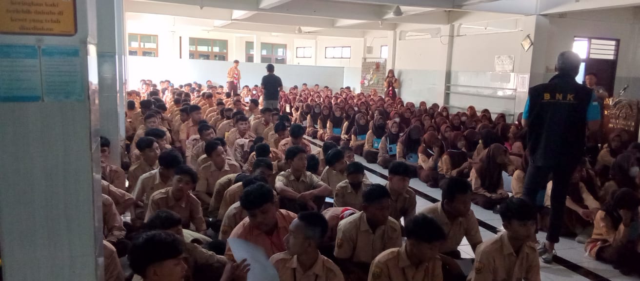 BNK Bekasi Sosialisasi P4GN di SMK Talenta Bangsa Sukatani