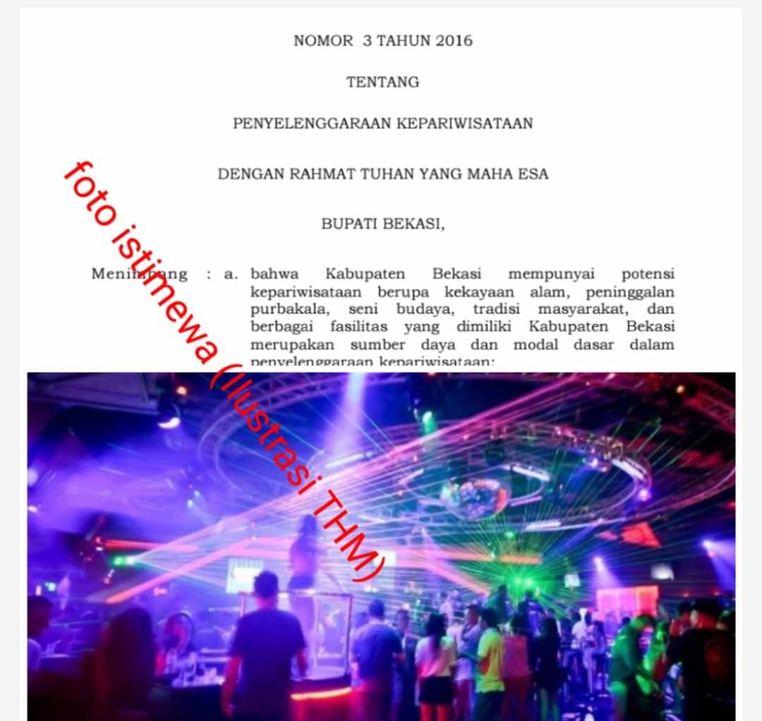 Perda Kepariwisataan dan THM di Kabupaten Bekasi Rancu Perlu Revisi ?