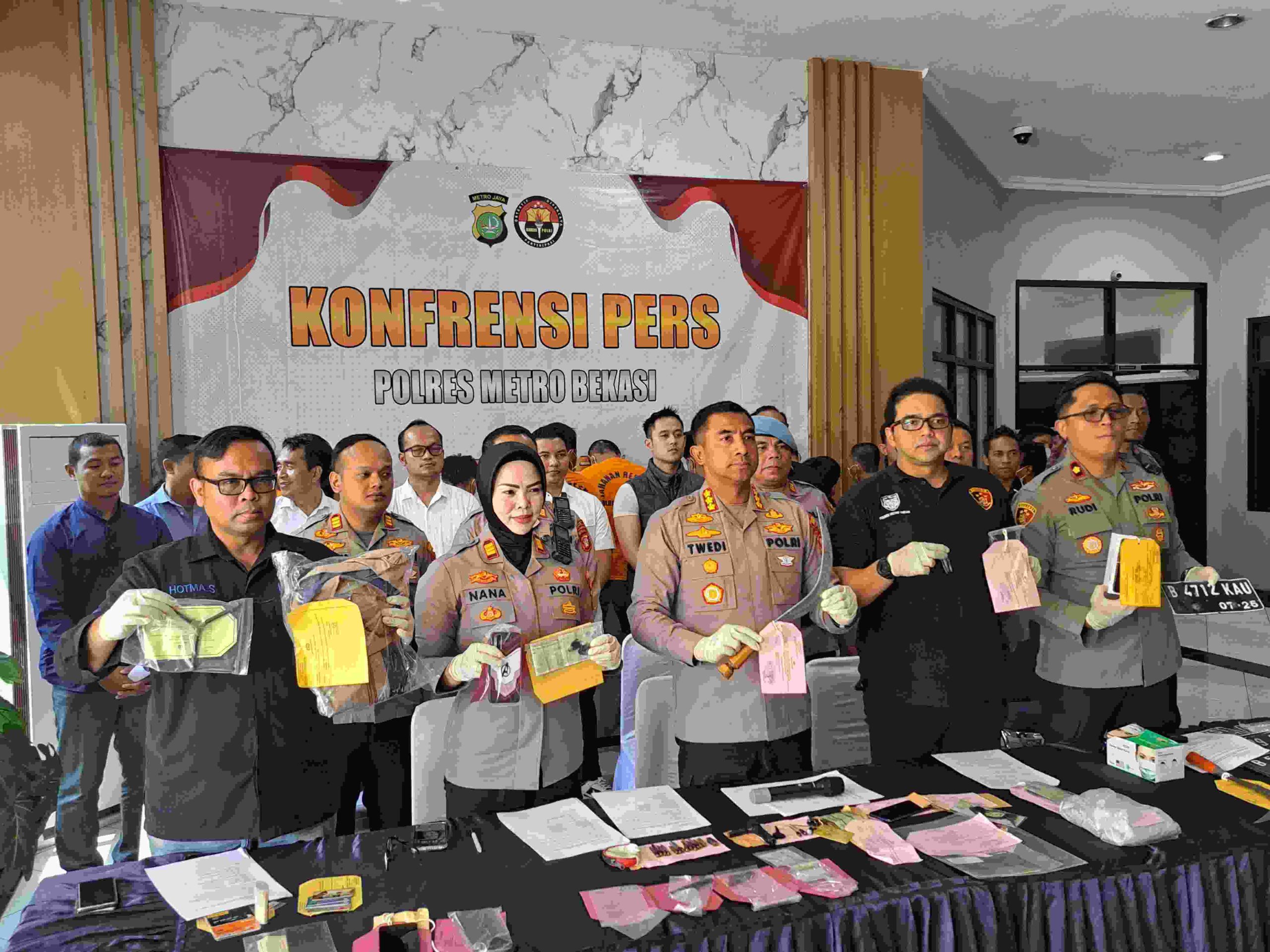 Polres Metro Bekasi Berhasil Mengungkap Kasus Begal, Curanmor, dan Ganjal ATM