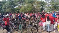 CAMAT KARANG BAHAGIA LEPAS GOES SEPEDA SANTAI MEMERIAHKAN HUT RI KE 78 DAN HARI JADI KAB BEKASI KE 73
