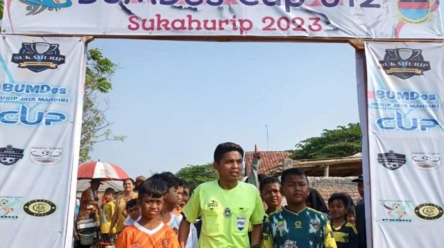 Meriahkan Hari Jadi Kab.Bekasi ke-73 & HUT RI ke -78, BUMDes Desa Sukahurip  Gelar Turnamen Sepakbola U -12 