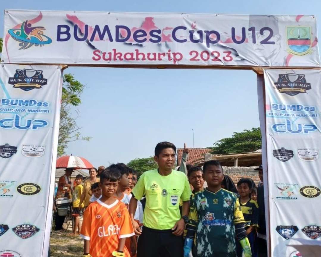 Meriahkan Hari Jadi Kab.Bekasi ke-73 & HUT RI ke -78, BUMDes Desa Sukahurip  Gelar Turnamen Sepakbola U -12 