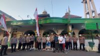 Ditbimmas Polda Metro Jaya Giat Suling dan serahkan 100 Paket Sembako di mesjid Jami Al barokah