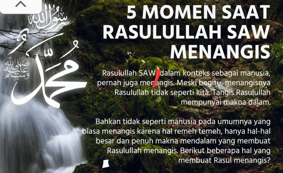 Tangisan Rasulullah Sepanjang Malam