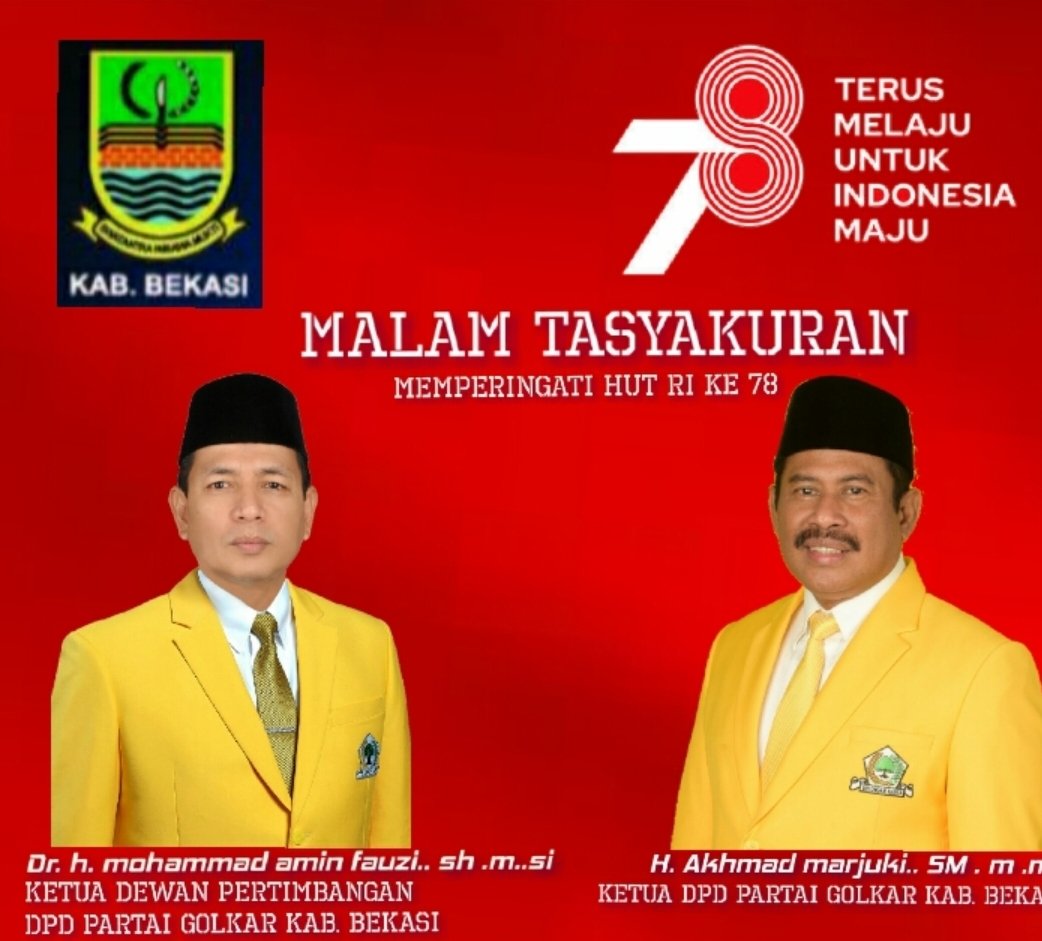 Dr. H. Mohammad Amin Fauzi, S.H., M.Si Calon Partai Golkar DPRD Kabupaten Bekasi Nomor Urut 1 Dapil Cikarang Barat – Cibitung