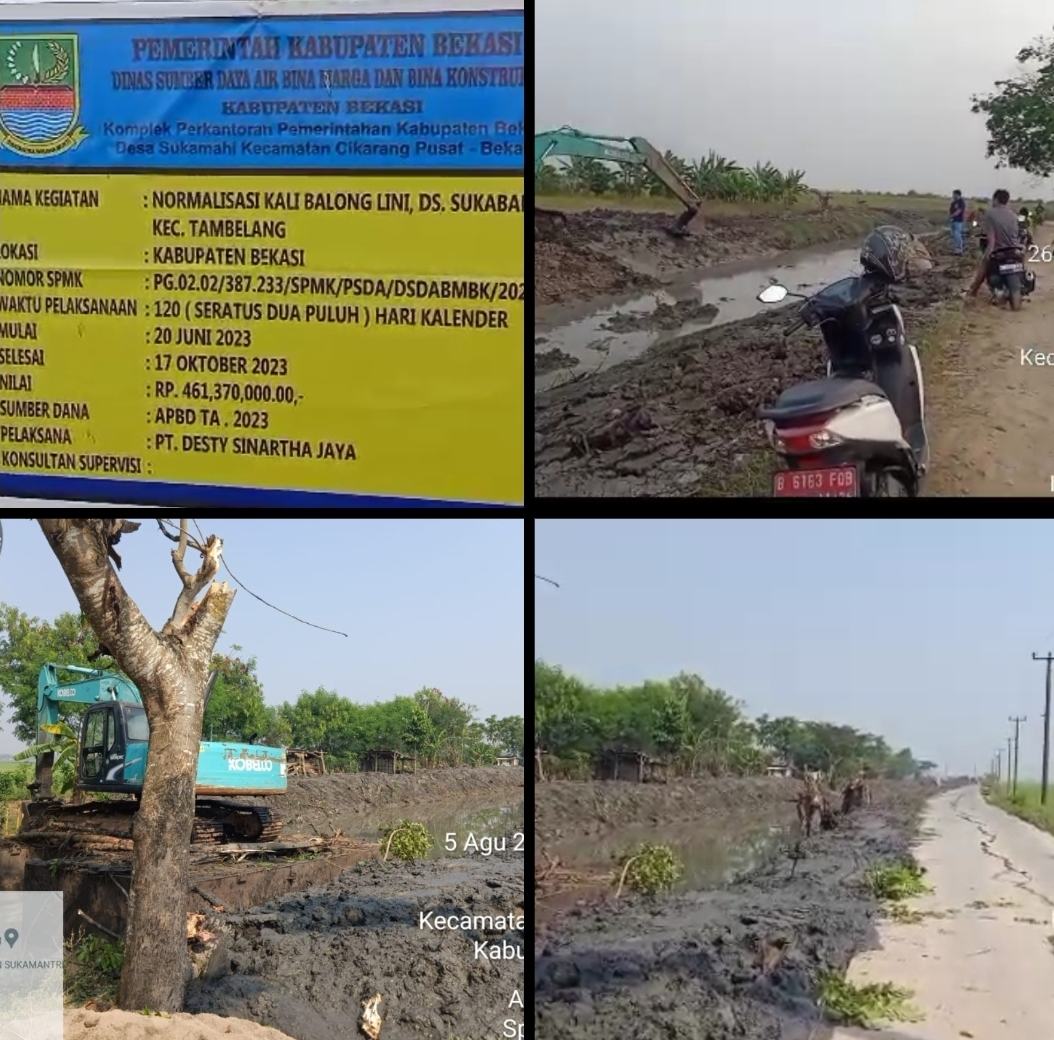 Petani di Kecamatan Tambelang Afresiasi Kegiatan Normalisasi Kali Balong Lini dan Kali Dozer