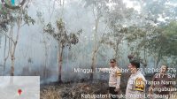 Polres PALI Melalui Polsek Penukal Abab Temukan Titik hotspot Kebakaran Lahan