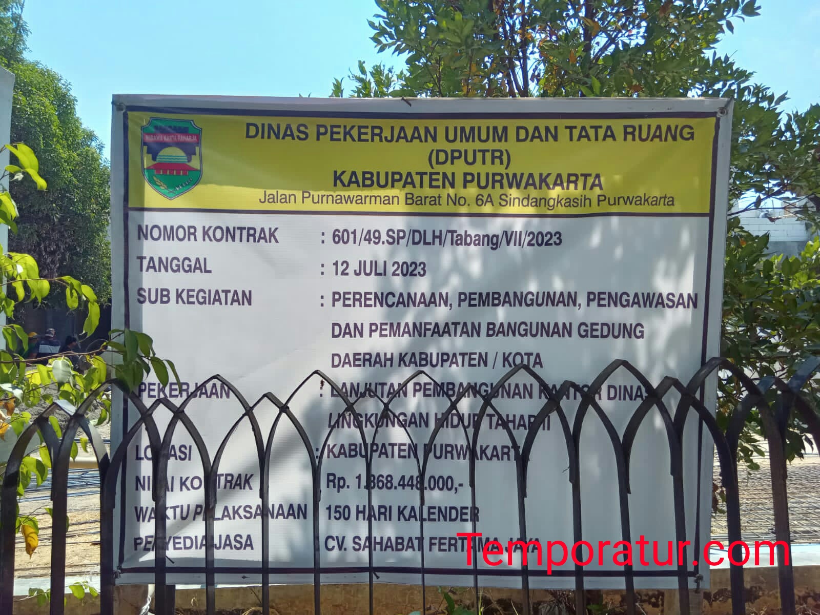 Astaga.!!! Proyek 1,368.448.000,- Lanjutan Pembangunan Kantor Dinas Lingkungan  Hidup  Purwakarta  Tahap 2 Tidak Ada Pengawasan Baik Dari Dinas Maupun Konsultan