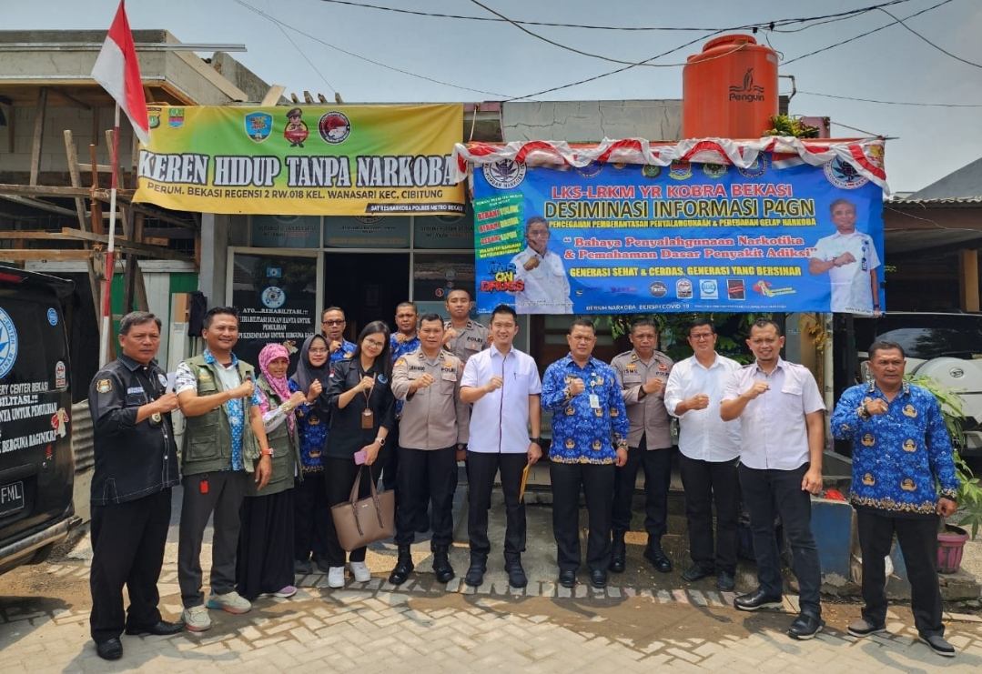 Polda Metro Jaya Lakukan Penilaian Kampung Bebas Narkoba Polres Metro Bekasi