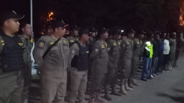 Rutinitas Patroli Gabungan Sat Pol PP Kecamatan Karang Bahagia Dengan Kabupaten Bekasi 