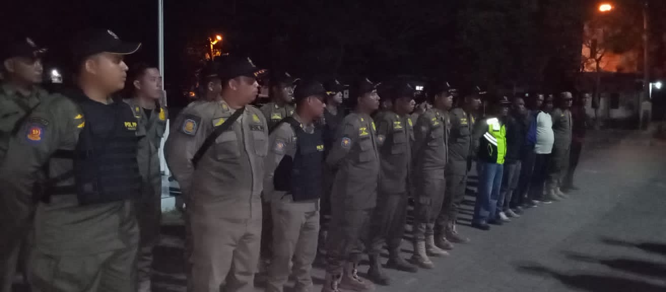 Rutinitas Patroli Gabungan Sat Pol PP Kecamatan Karang Bahagia Dengan Kabupaten Bekasi 