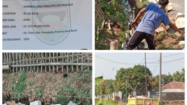 Diduga “Lemahnya Pengawasan Dinas DPUTR, Proyek TPT Saluran Air Tanpa Penggalian Pondasi