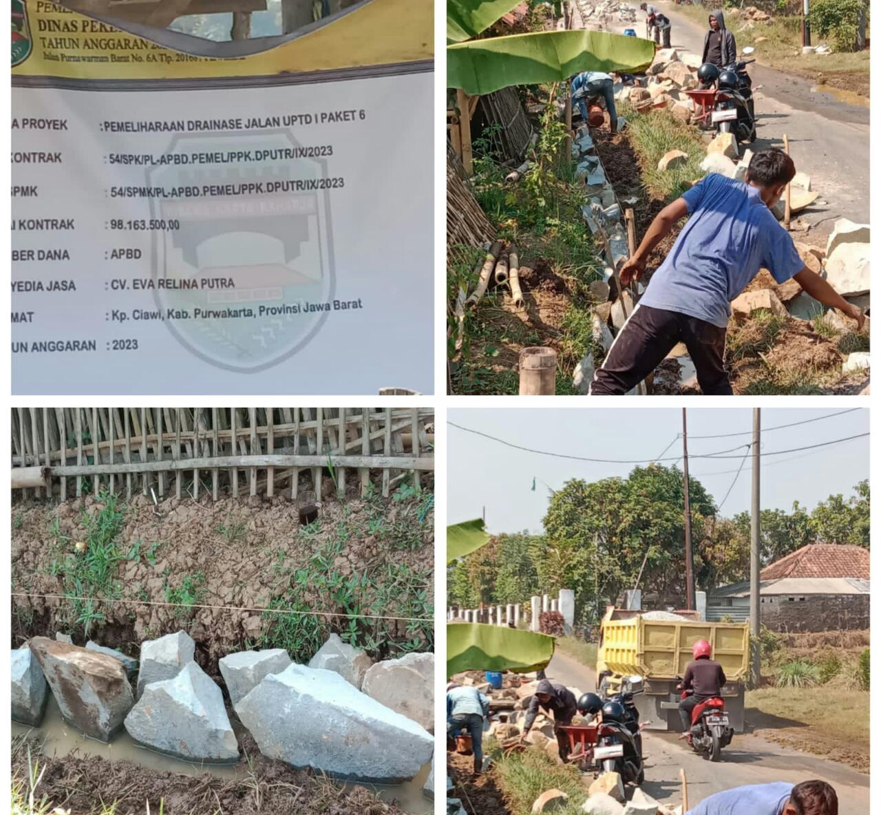 Diduga “Lemahnya Pengawasan Dinas DPUTR, Proyek TPT Saluran Air Tanpa Penggalian Pondasi