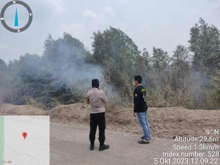 Kembali Ditemukan Titik Hotspot Karhutla Diwilayah Hukum Polsek Penukal Abab