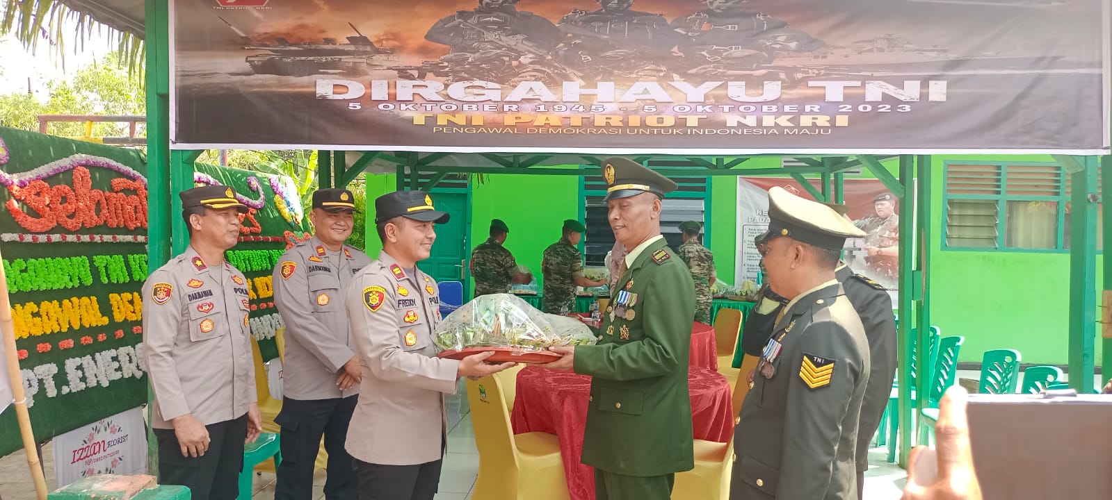 PJU Polres PALI Dan Jajaran “MENYERBU” Komando Meliter 404-03 Talang Ubi