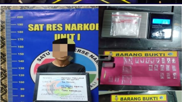 Diduga Pelaku Pengedar Sabu Sabu Dibekuk Sat Res Narkoba Polres PALI