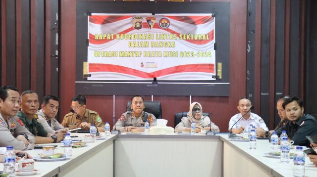 Kapolres PALI Berharap Antara Polri, KPU, Bawaslu Dan Stakeholder Lainnya Agar Selalu Kordinasi Untuk Menyukseskan Pemilu