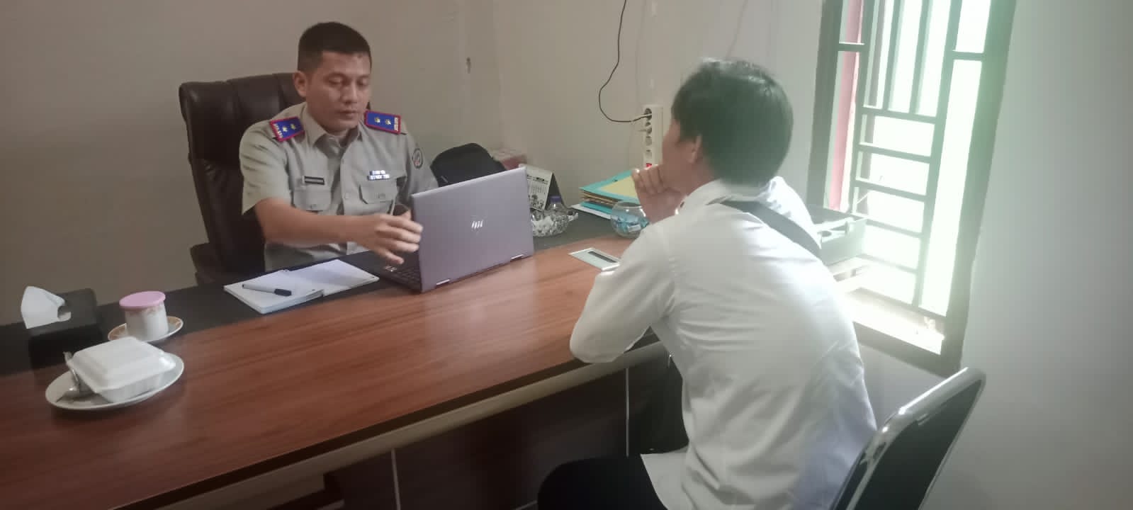 Untuk Menjaga Tali Silahturahmi dan Senergitas, Unit Intelkam Polsek Talang Ubi Kunjungi Kantor BPN PALI