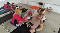 Dalam Rangka HUT Humas Polri Ke-72,Polres PALI Menggelar Donor Darah